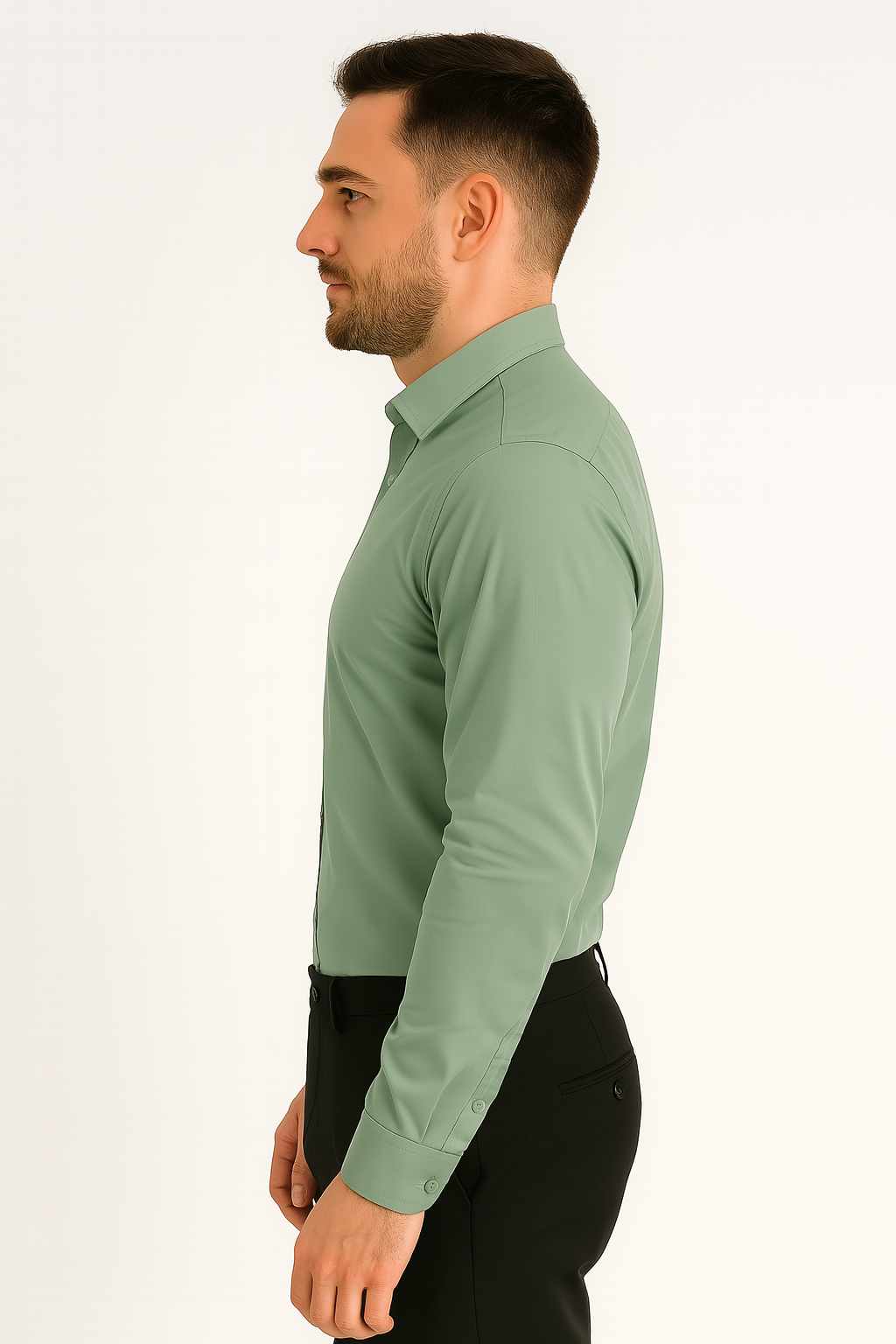 Chemise homme vert– Coupe ajustée