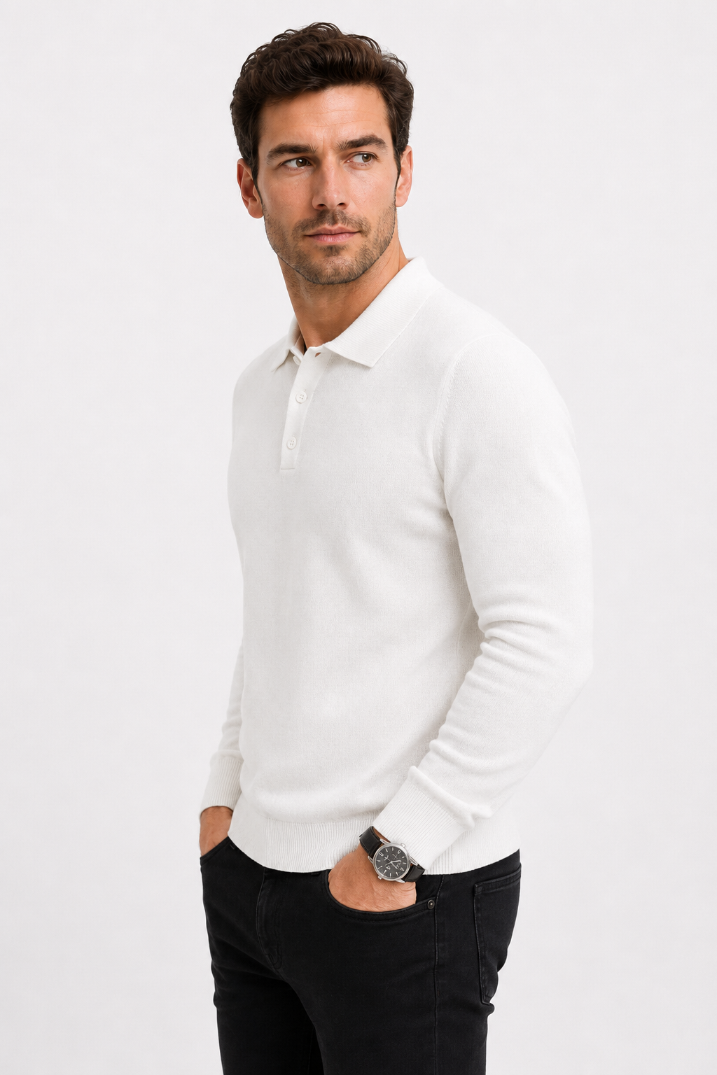 Pull homme blanc