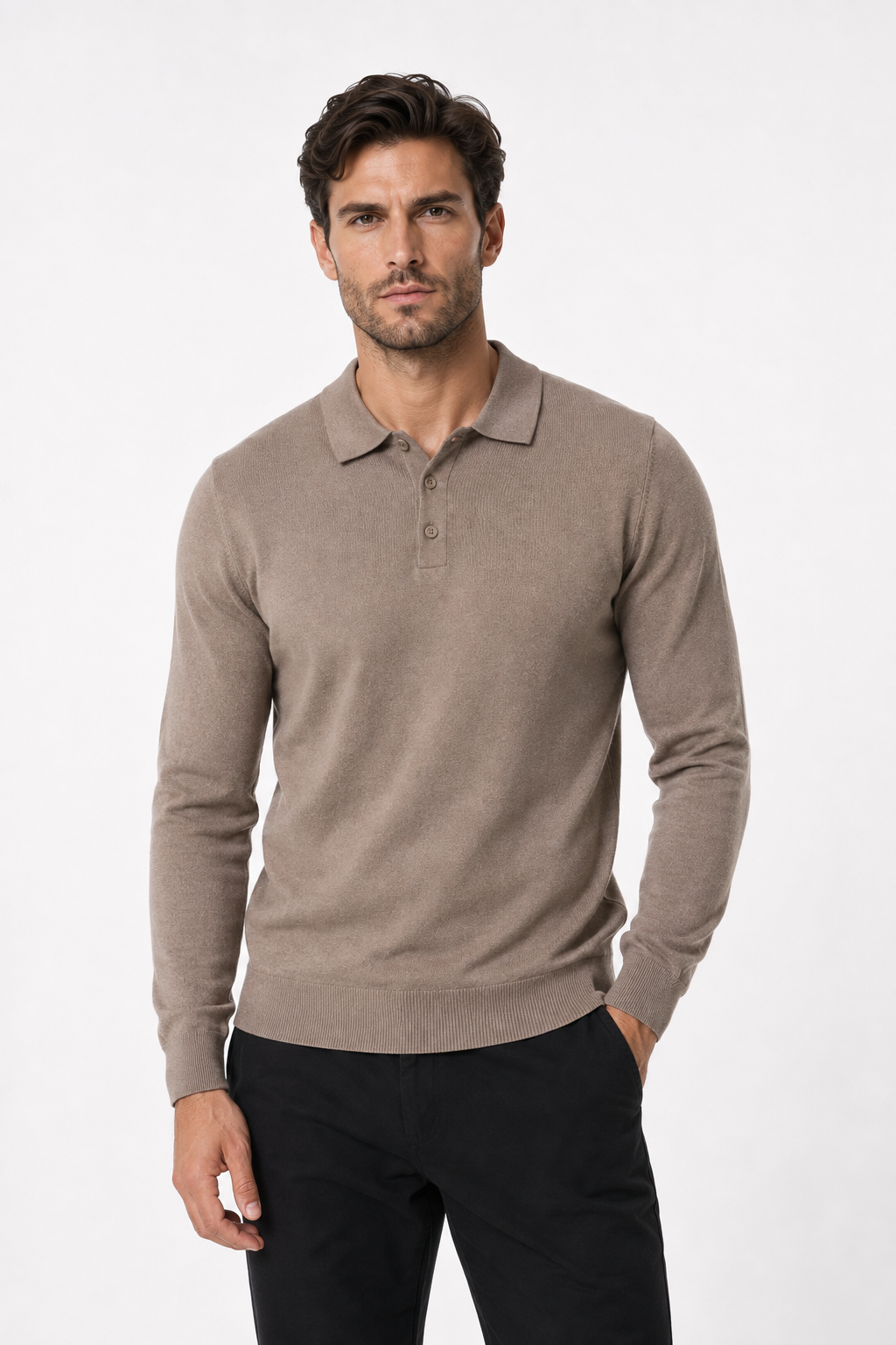 Pull homme taupe