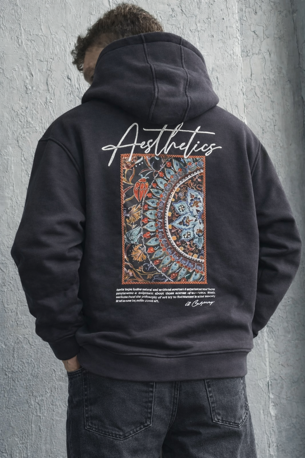 Sweat à capuche imprimé AESTHETICS