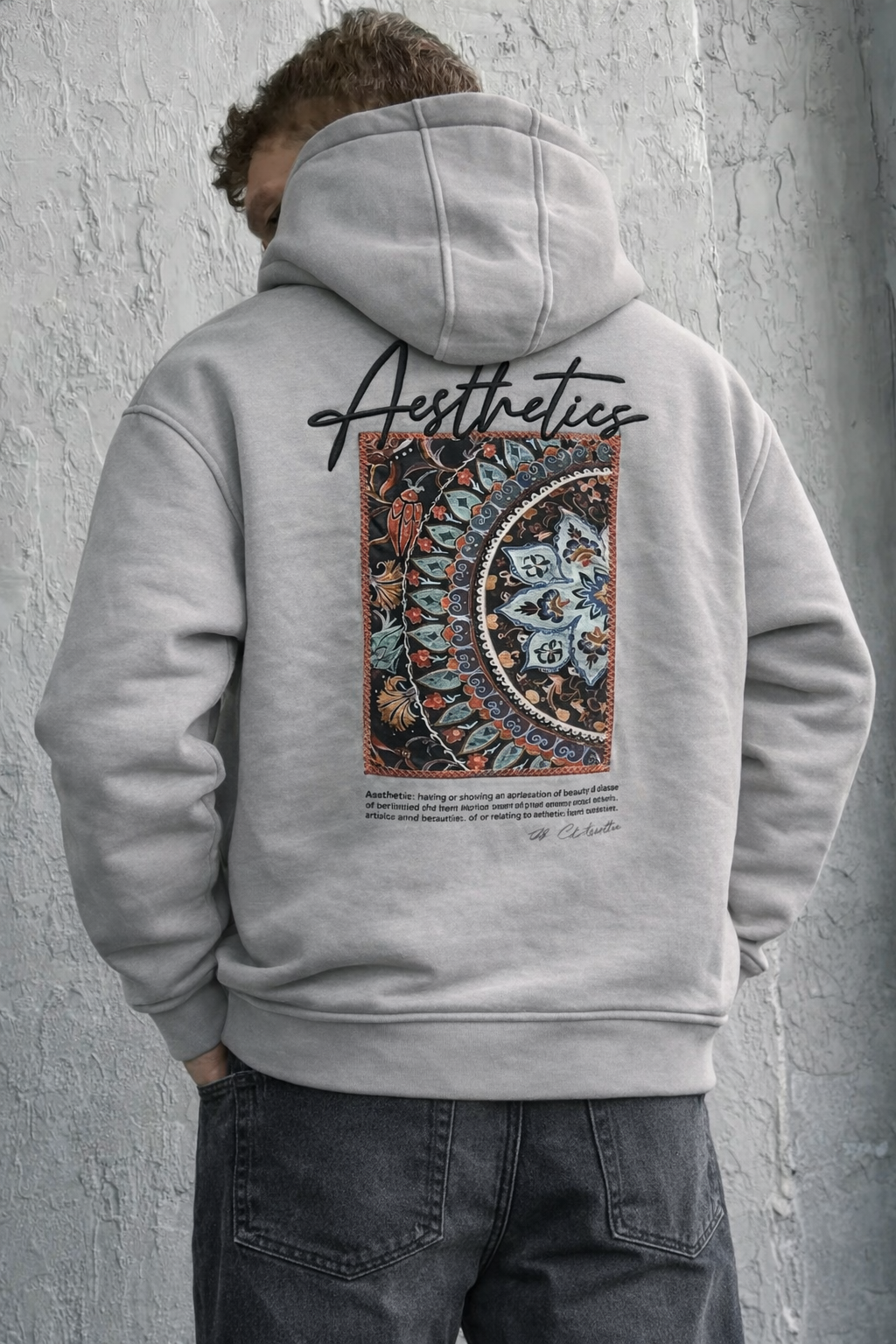 Sweat à capuche imprimé AESTHETICS