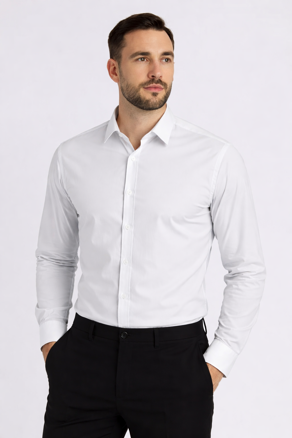 Chemise homme blanc– Coupe ajustée