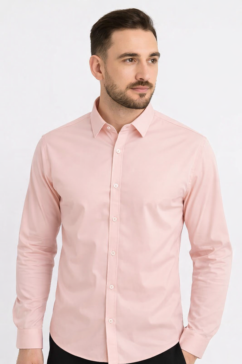 Chemise homme Rose– Coupe ajustée