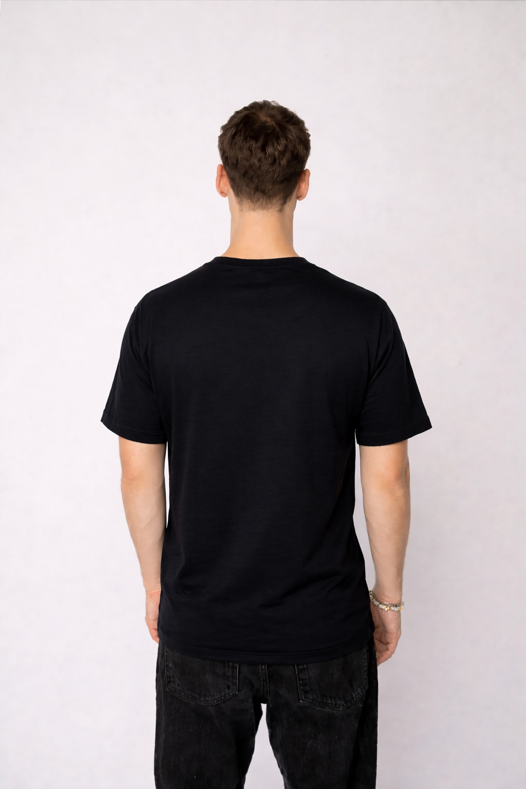 T-shirt noir manches courtes col rond motif Tokyo fashion homme