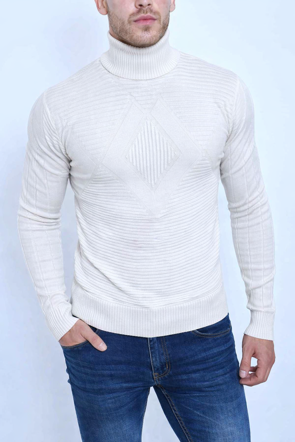 Pull homme blanc fashion