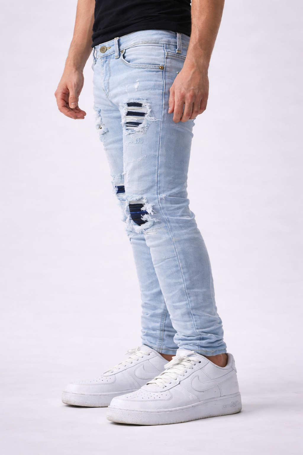 Jean Skinny Homme Déchiré