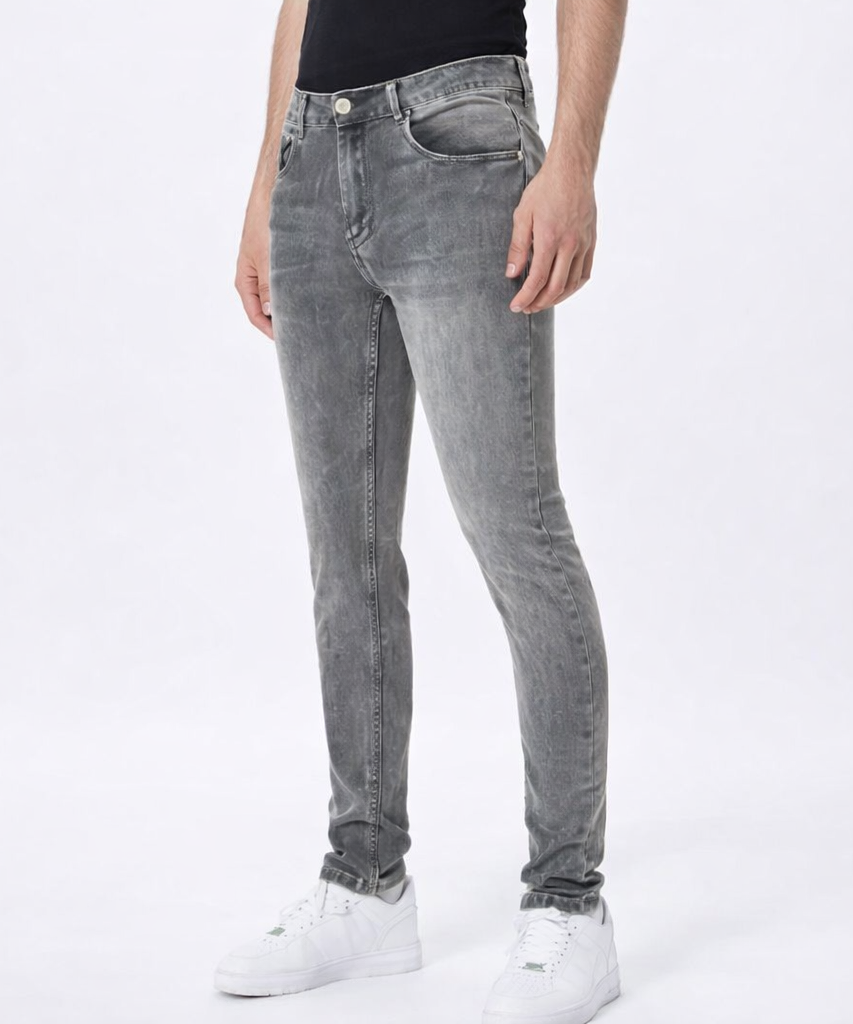 Jean Slim Fit Homme Gris Fumé