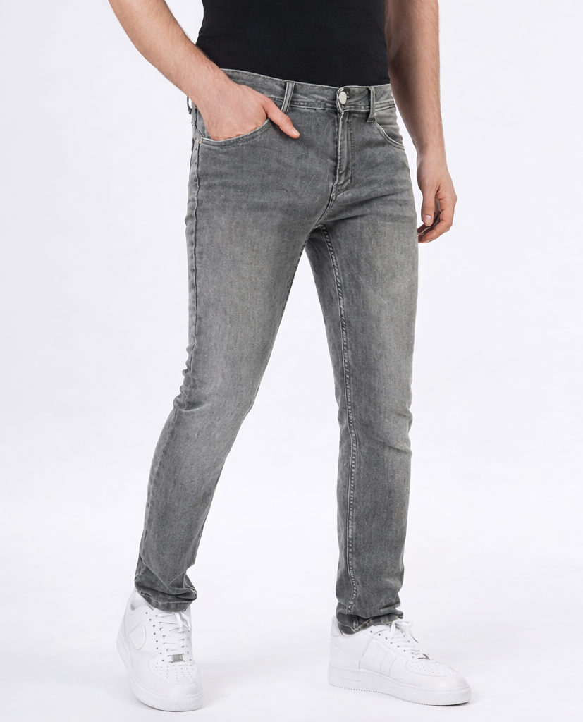 Jean Slim Fit Homme Gris Fumé