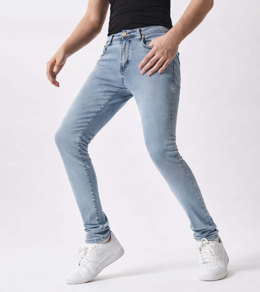 Jean Slim Fit Homme Bleu Clair