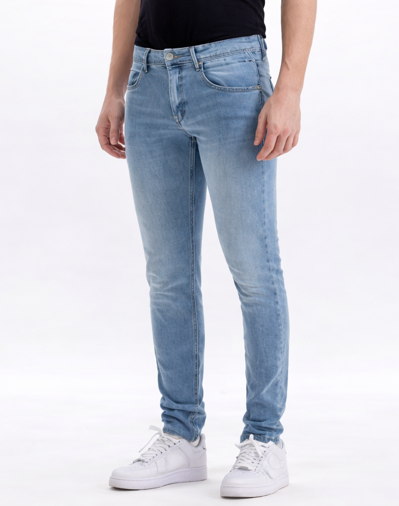 Jean Slim Homme – Denim Clair Délavé