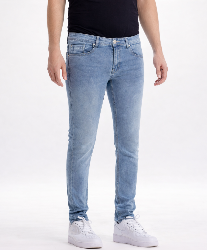 Jean Slim Homme – Denim Clair Délavé