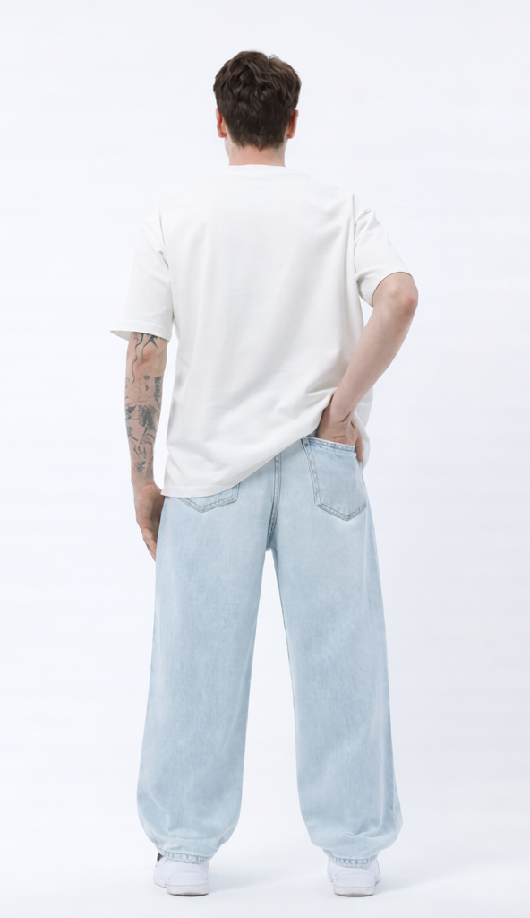 Jean Baggy Homme Bleu Everest