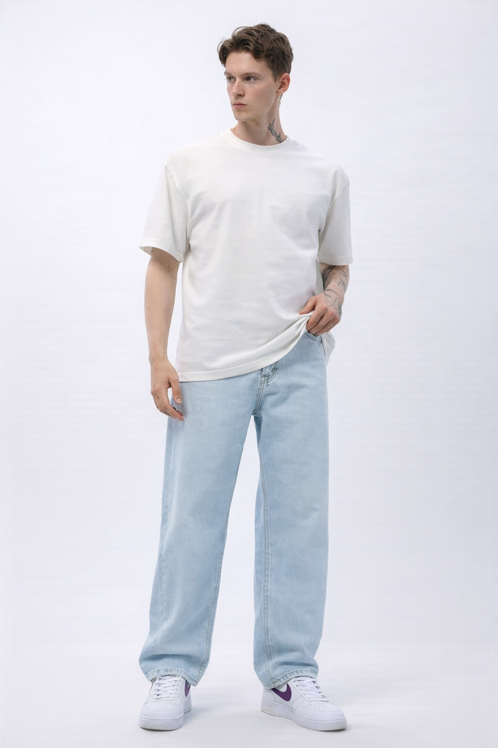 Jean Baggy Homme Bleu Everest