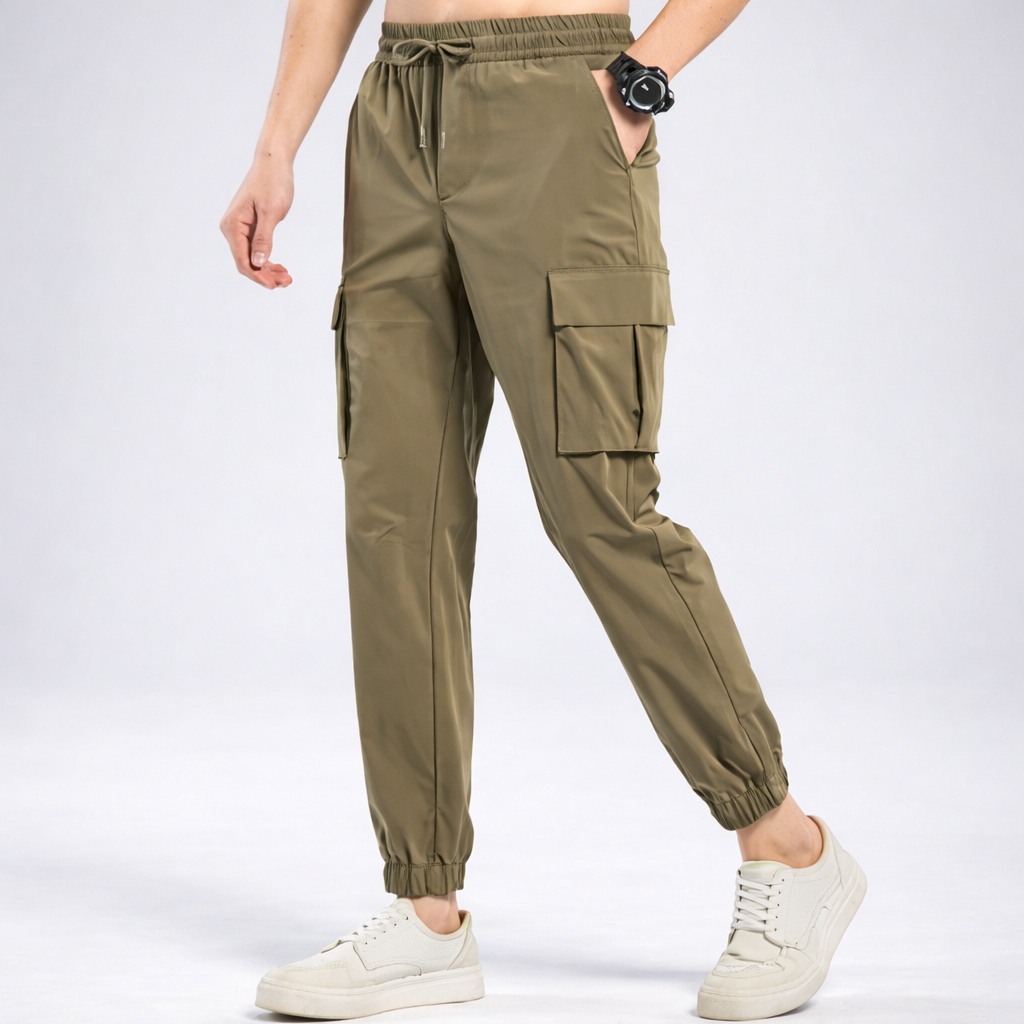 Pantalon Cargo Jogger Kaki Homme