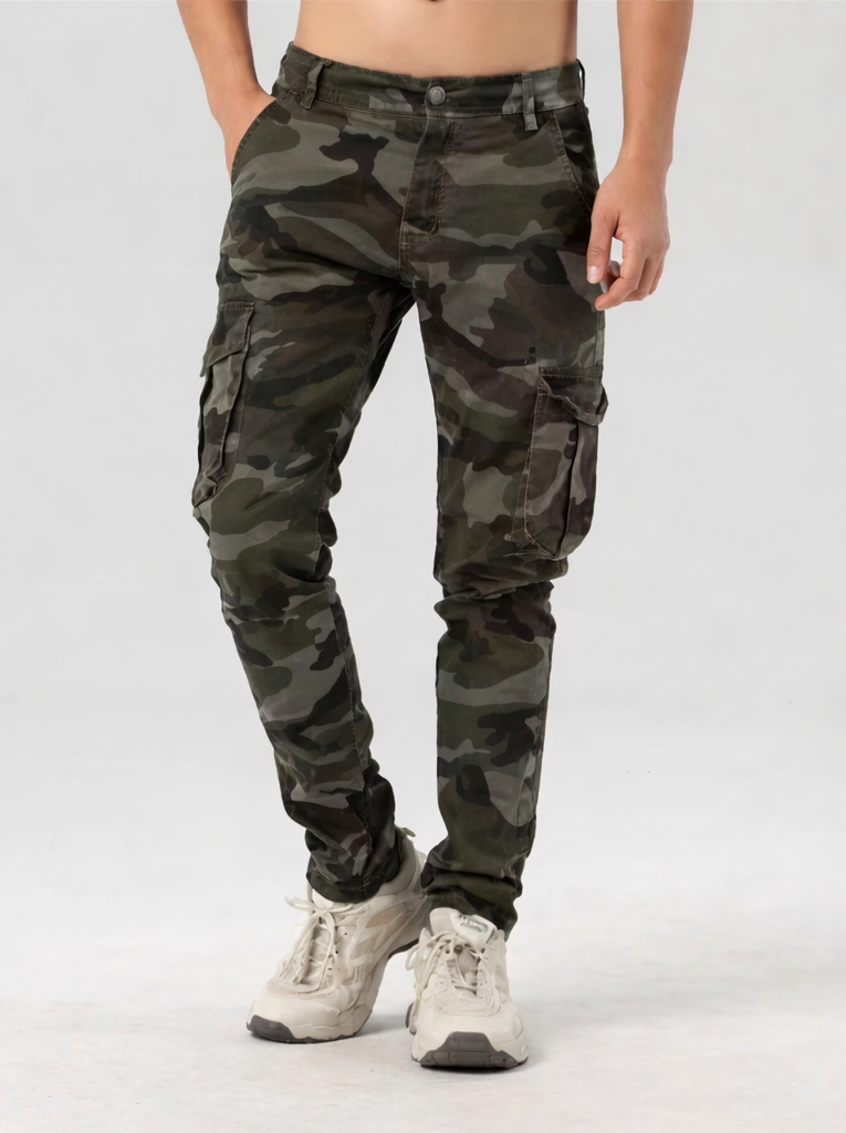 Pantalon Cargo Camouflage Homme