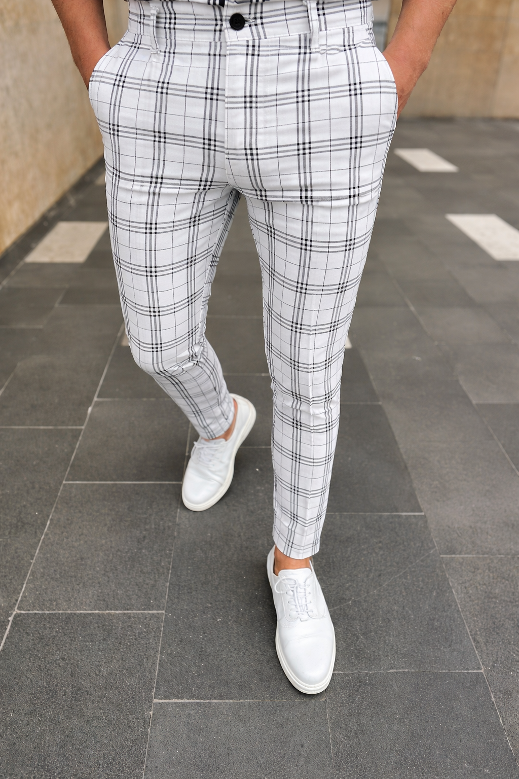 Pantalon confortable blanc