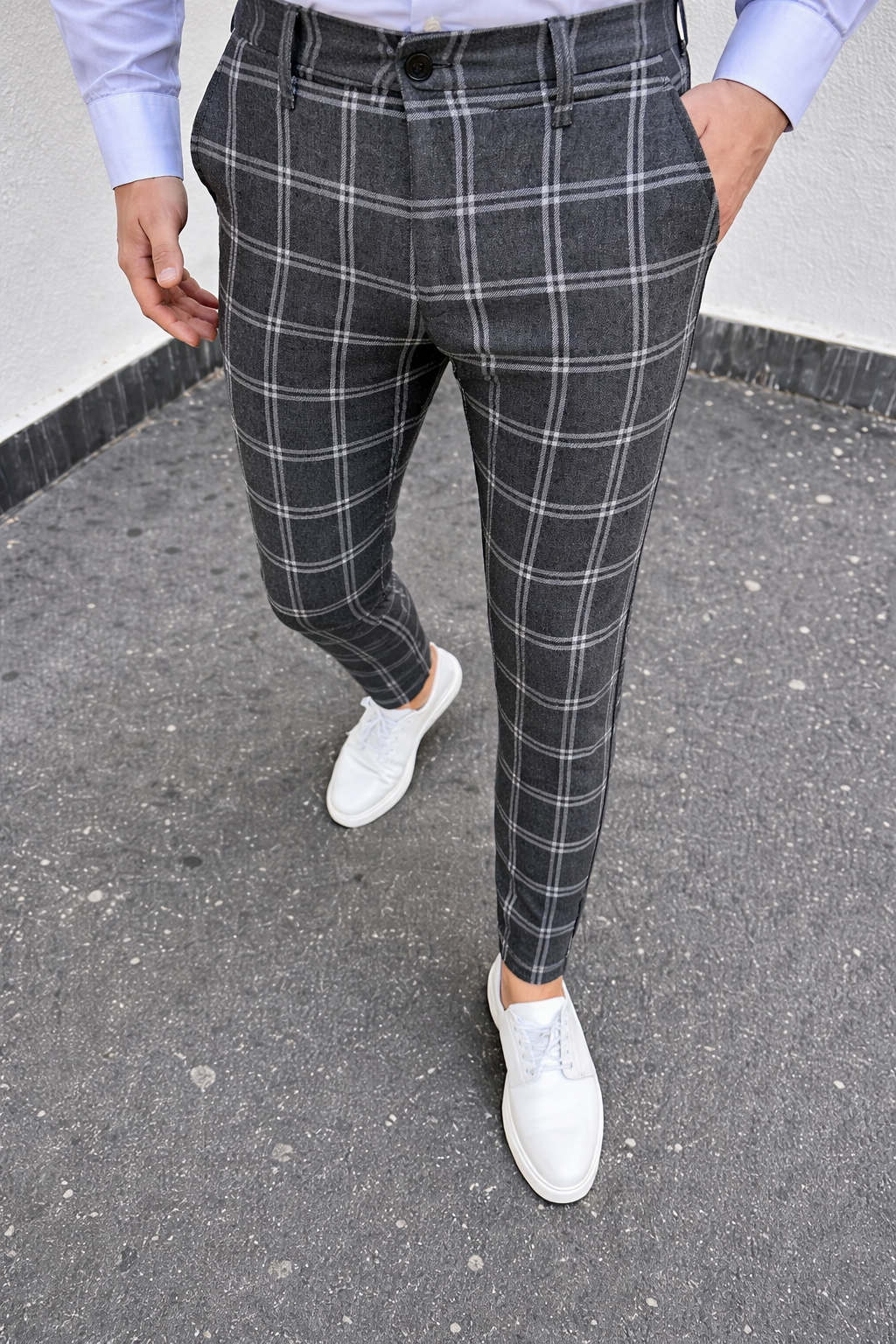 pantalon confortable gris