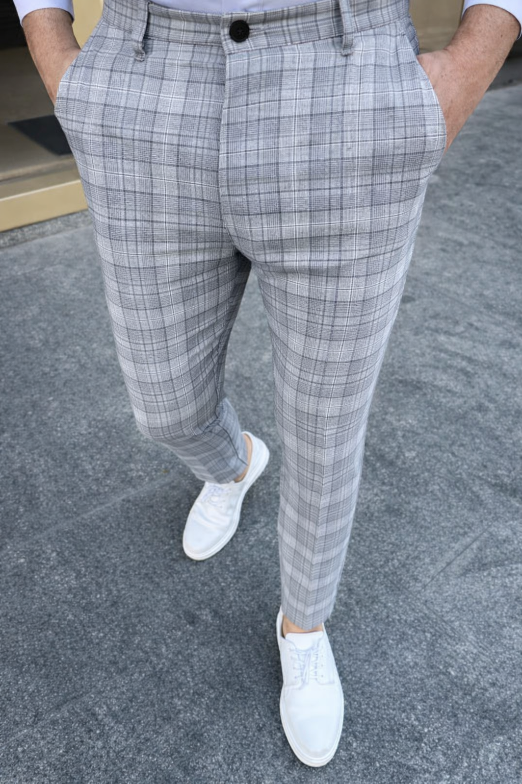 Pantalon confortable gris