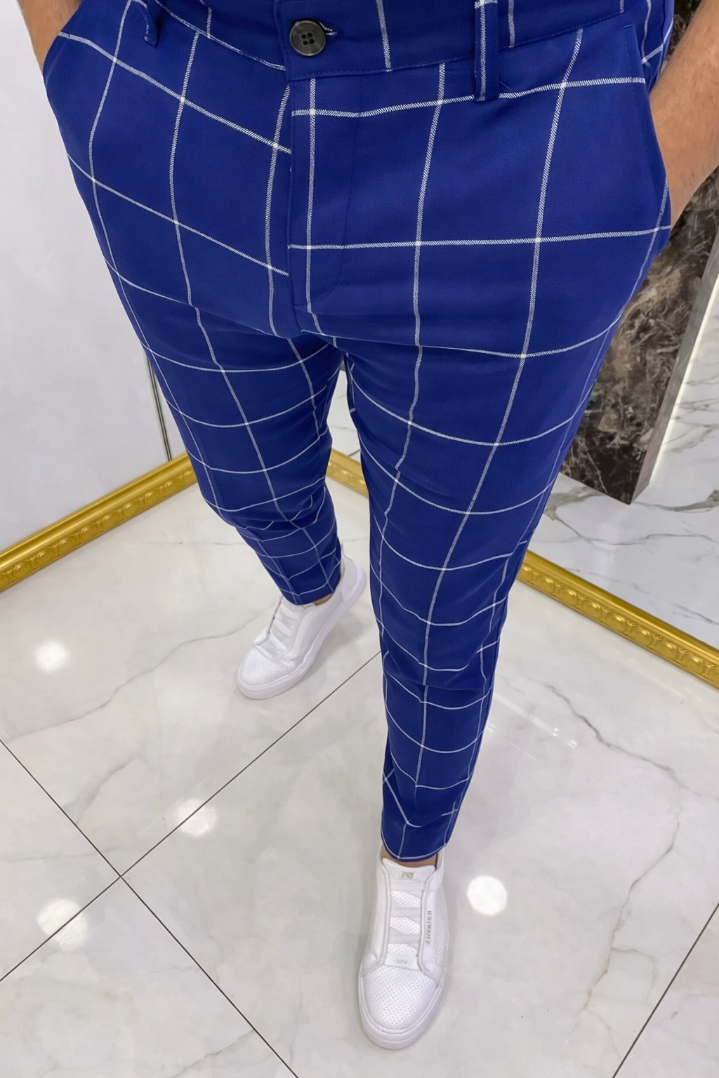 Pantalon confortable bleu