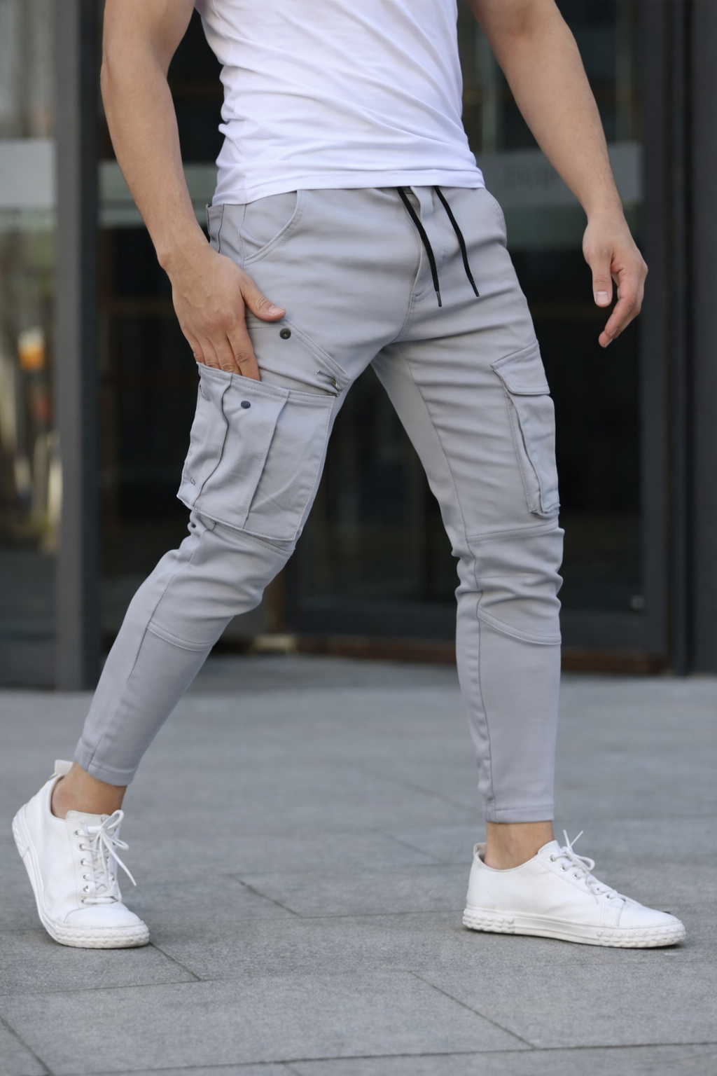 Cargo gris tendance homme