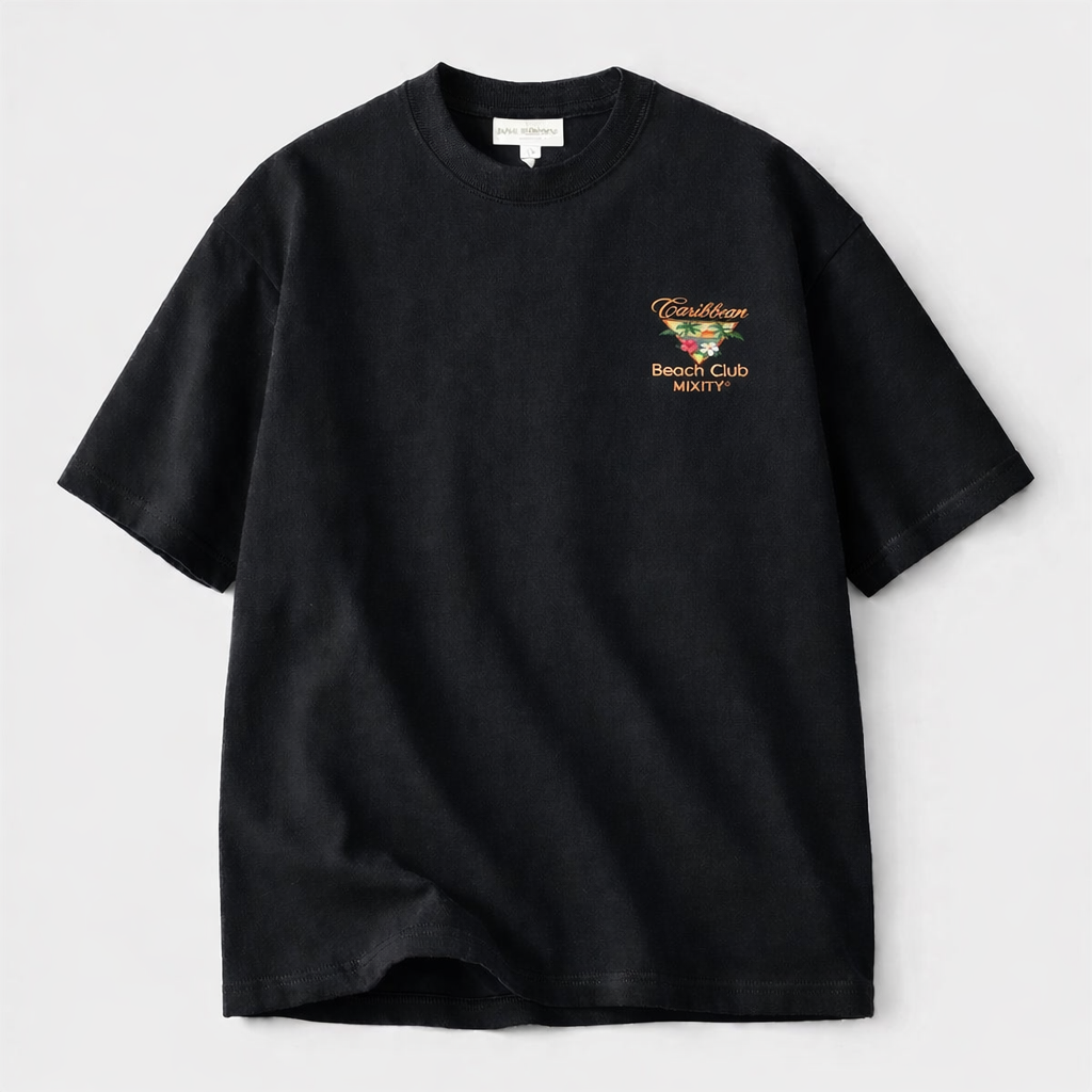 T-shirt OVERSIZE noir CARIBBEAN