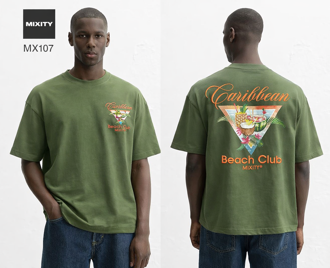 T-shirt vert CARIBBEAN