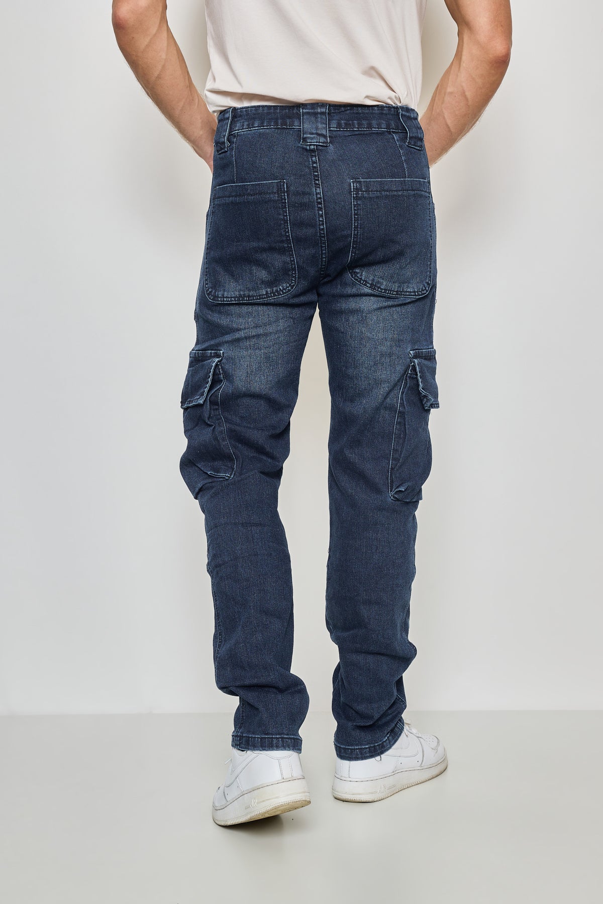 Jean Cargo Slim Fit Bleu Foncé