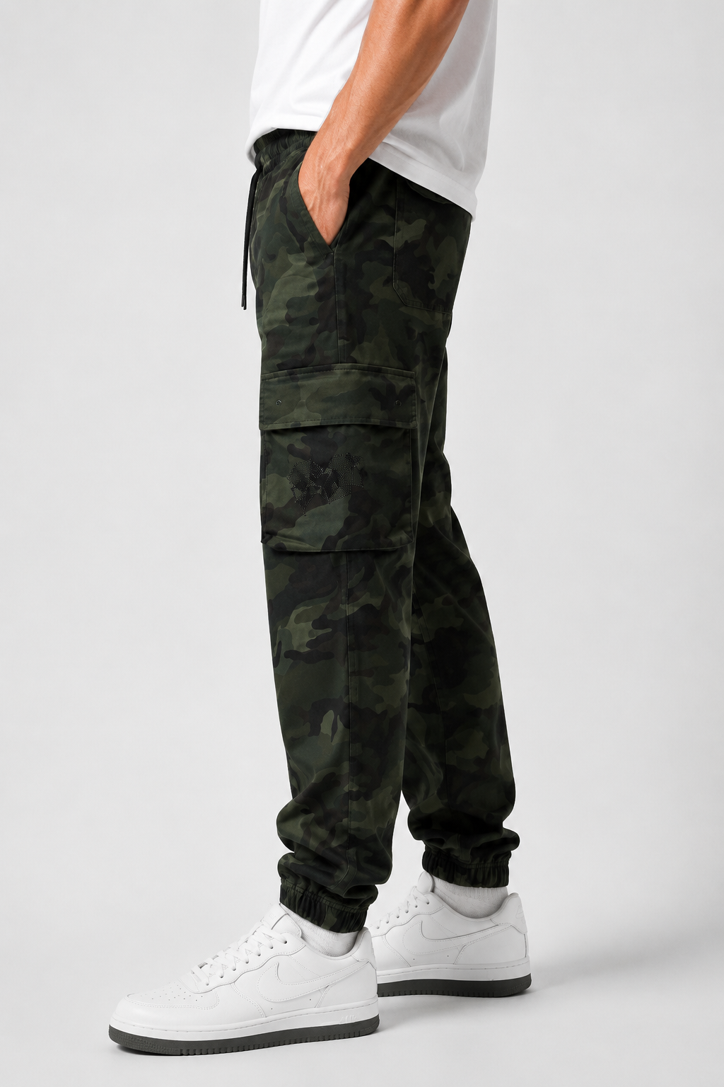 Pantalon cargo homme camouflage militaire