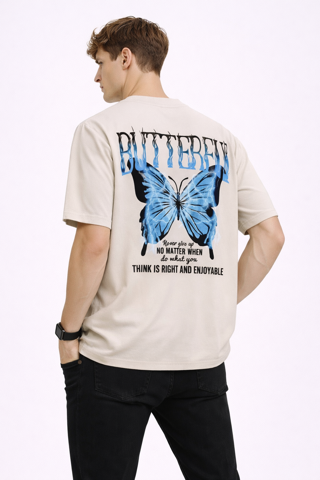 T-shirt Homme Imprimé beige