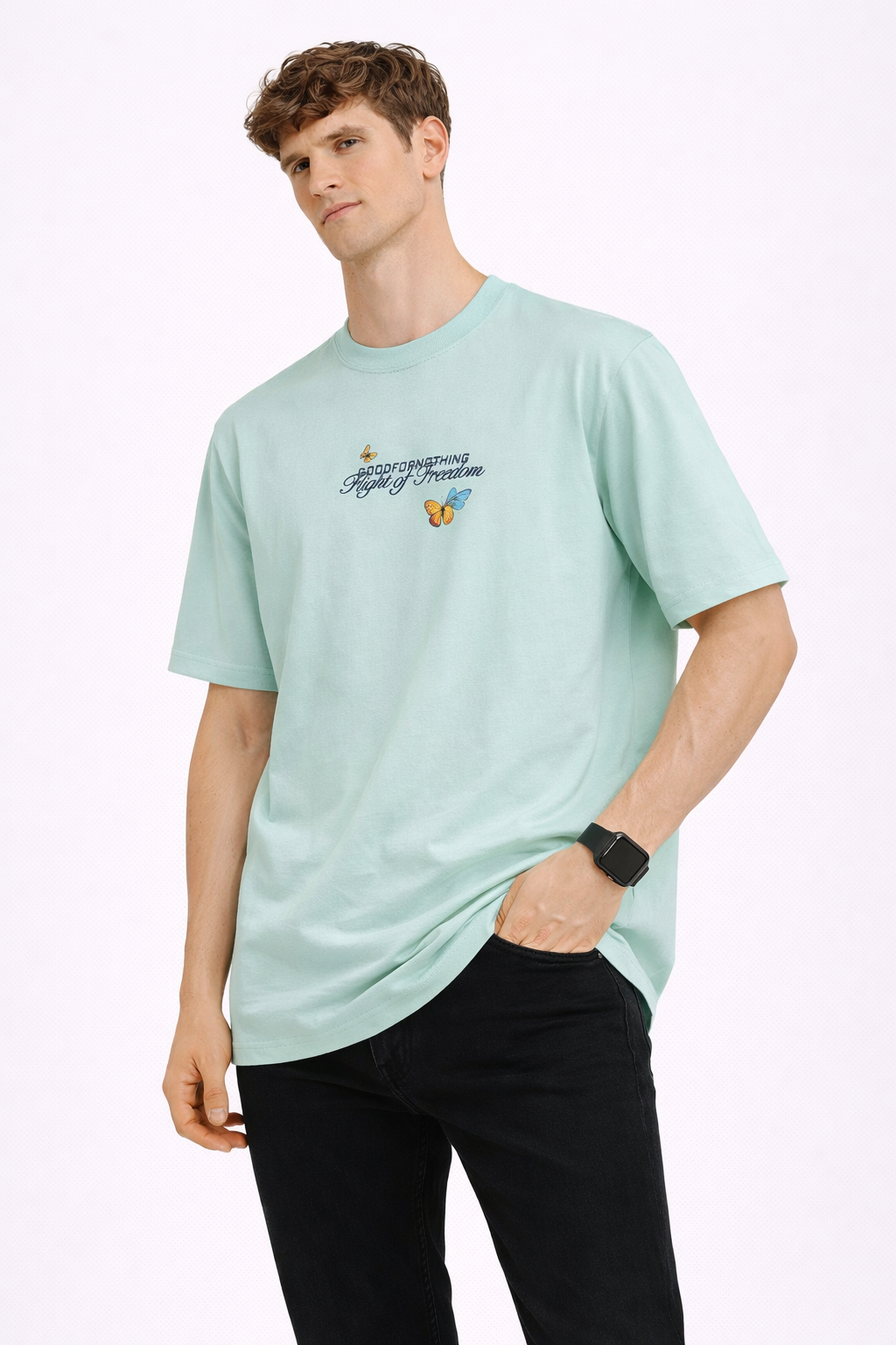 T-shirt Homme Imprimé Vert