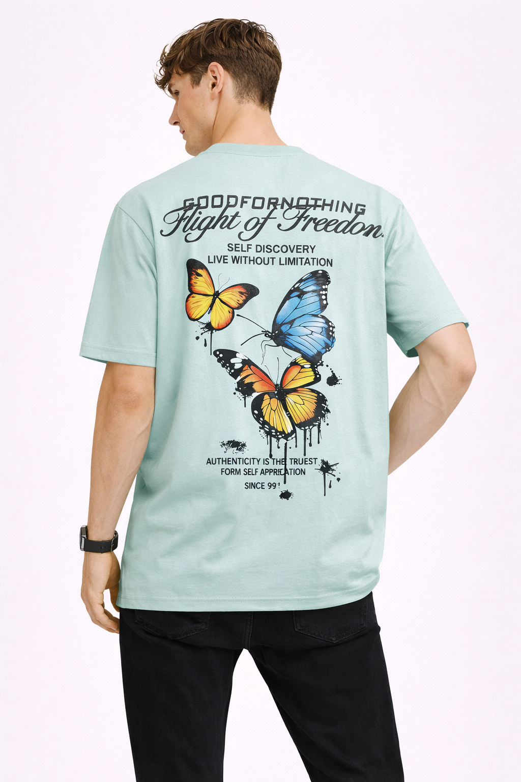 T-shirt Homme Imprimé Vert