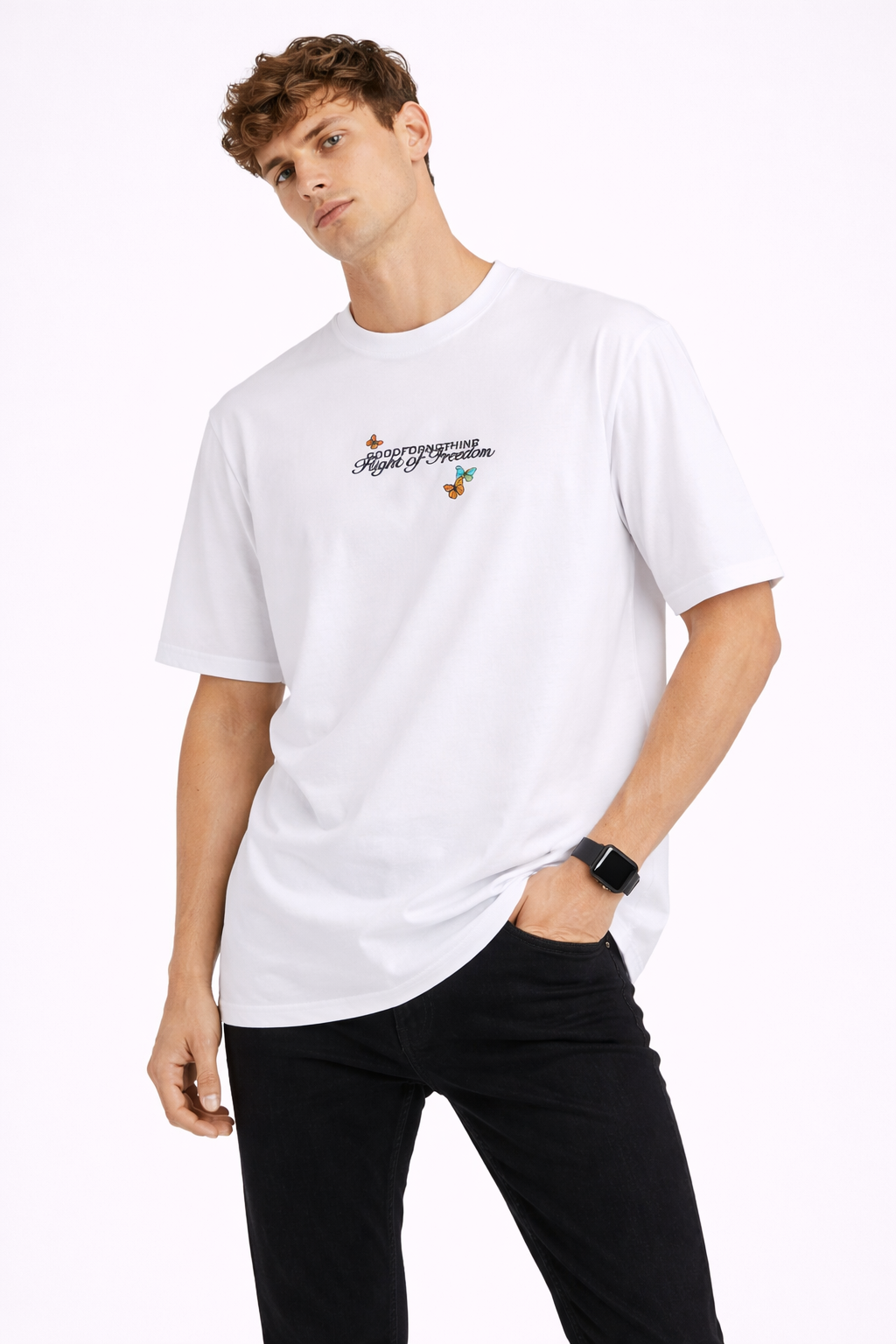 T-shirt Homme Imprimé blanc