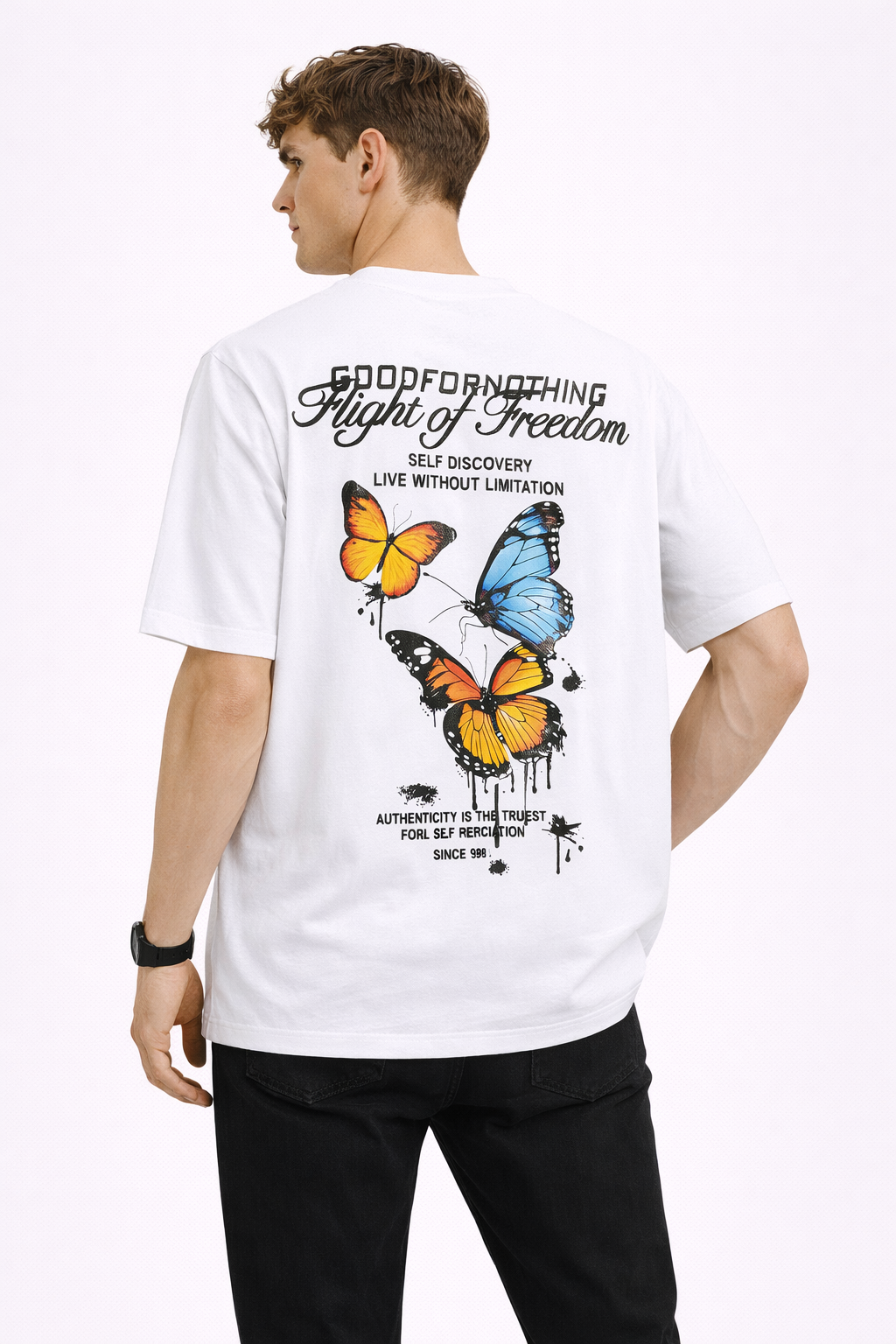 T-shirt Homme Imprimé blanc