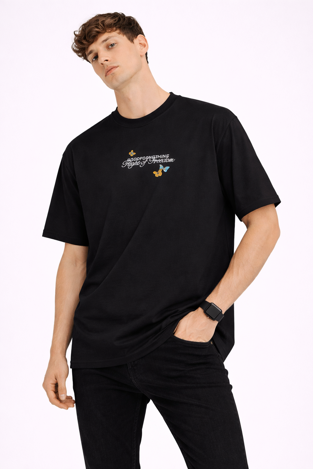 T-shirt Homme Imprimé noir