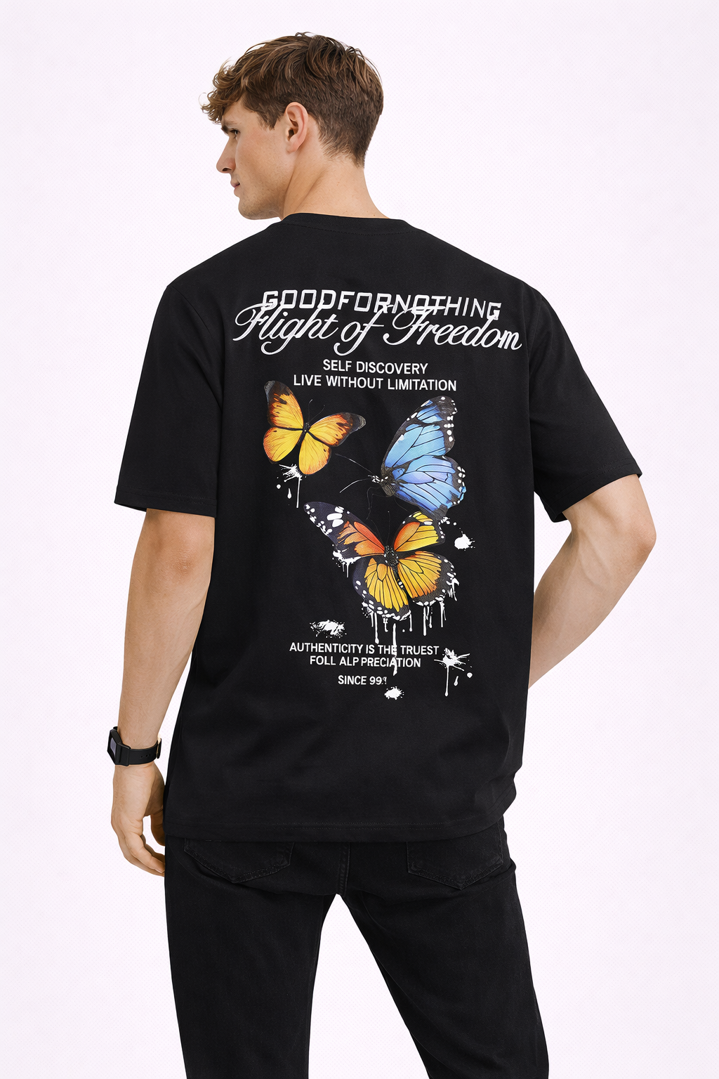 T-shirt Homme Imprimé noir