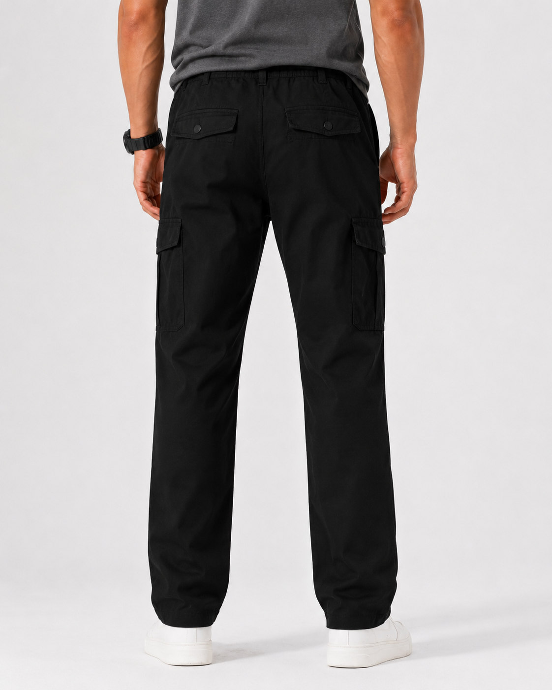Pantalon cargo homme noir