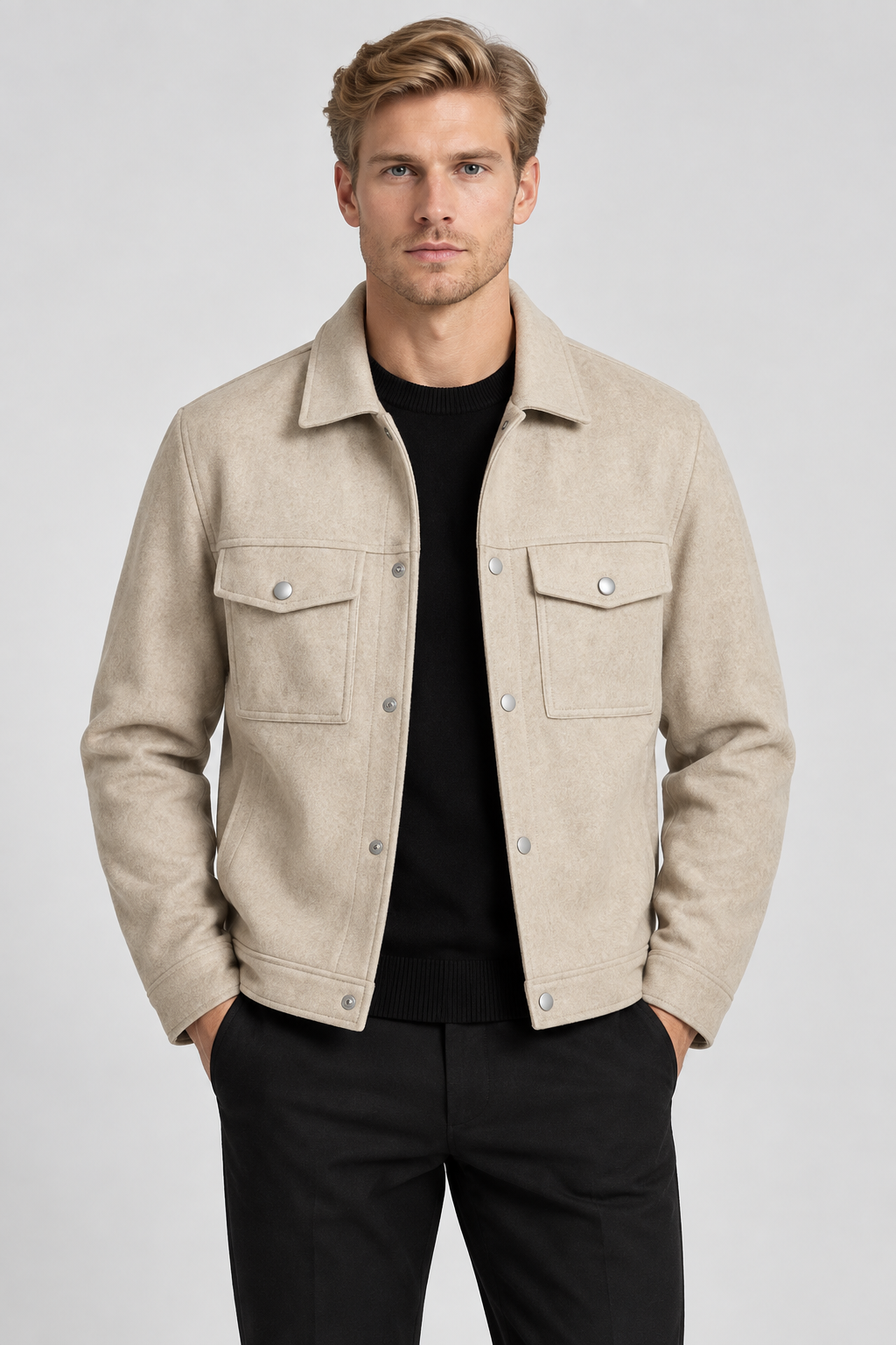 Veste Surchemise Homme Beige