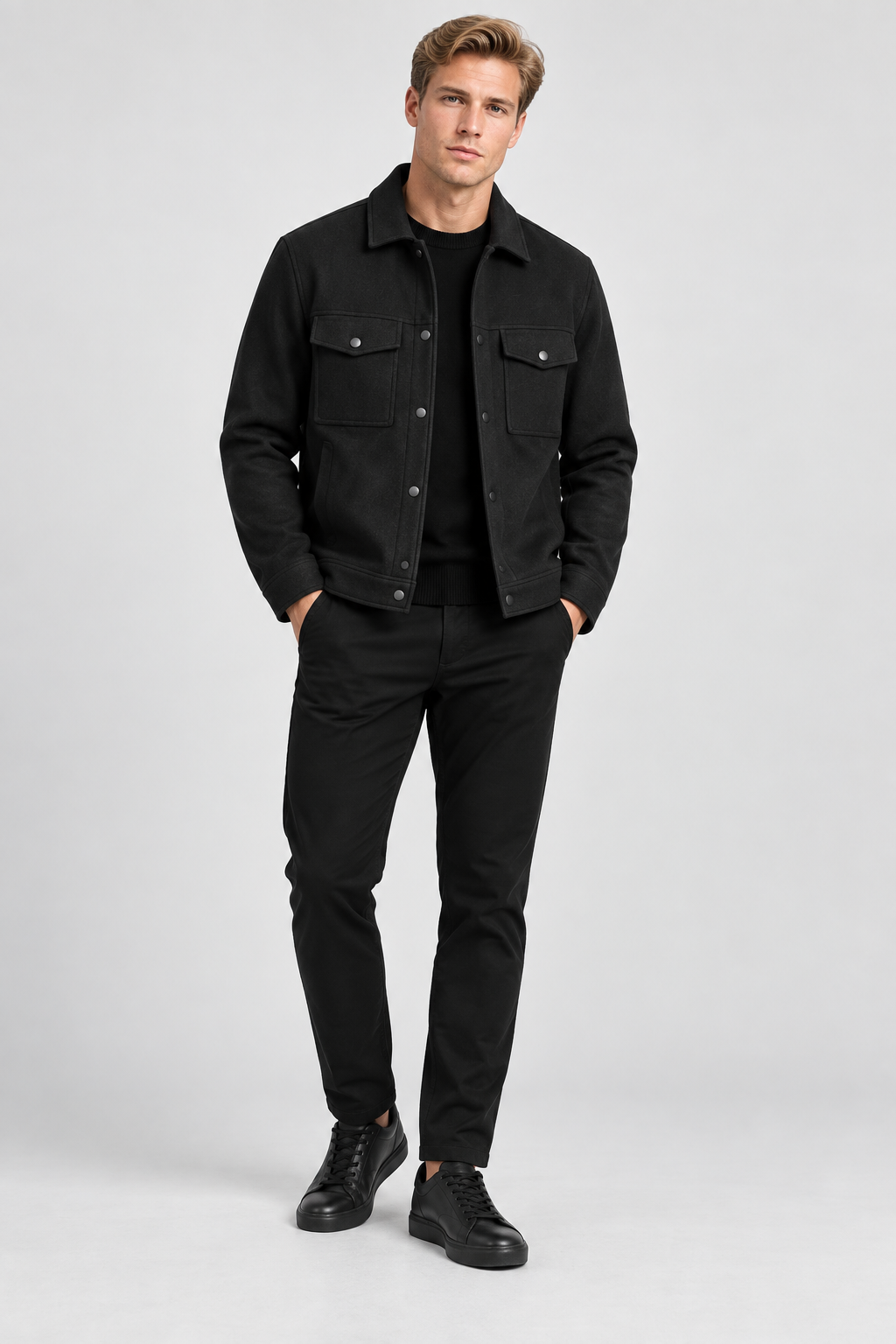 Veste Surchemise Homme noir