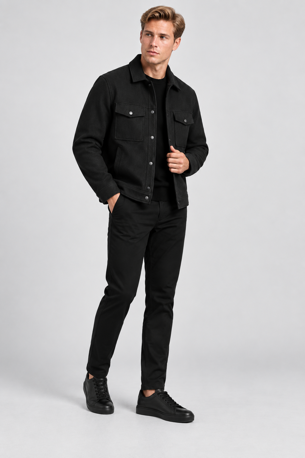 Veste Surchemise Homme noir