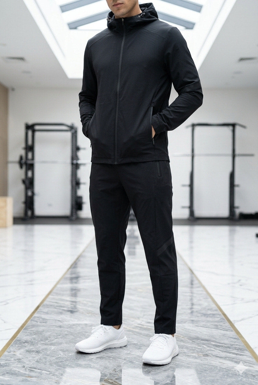 Ensemble sport homme noir premium