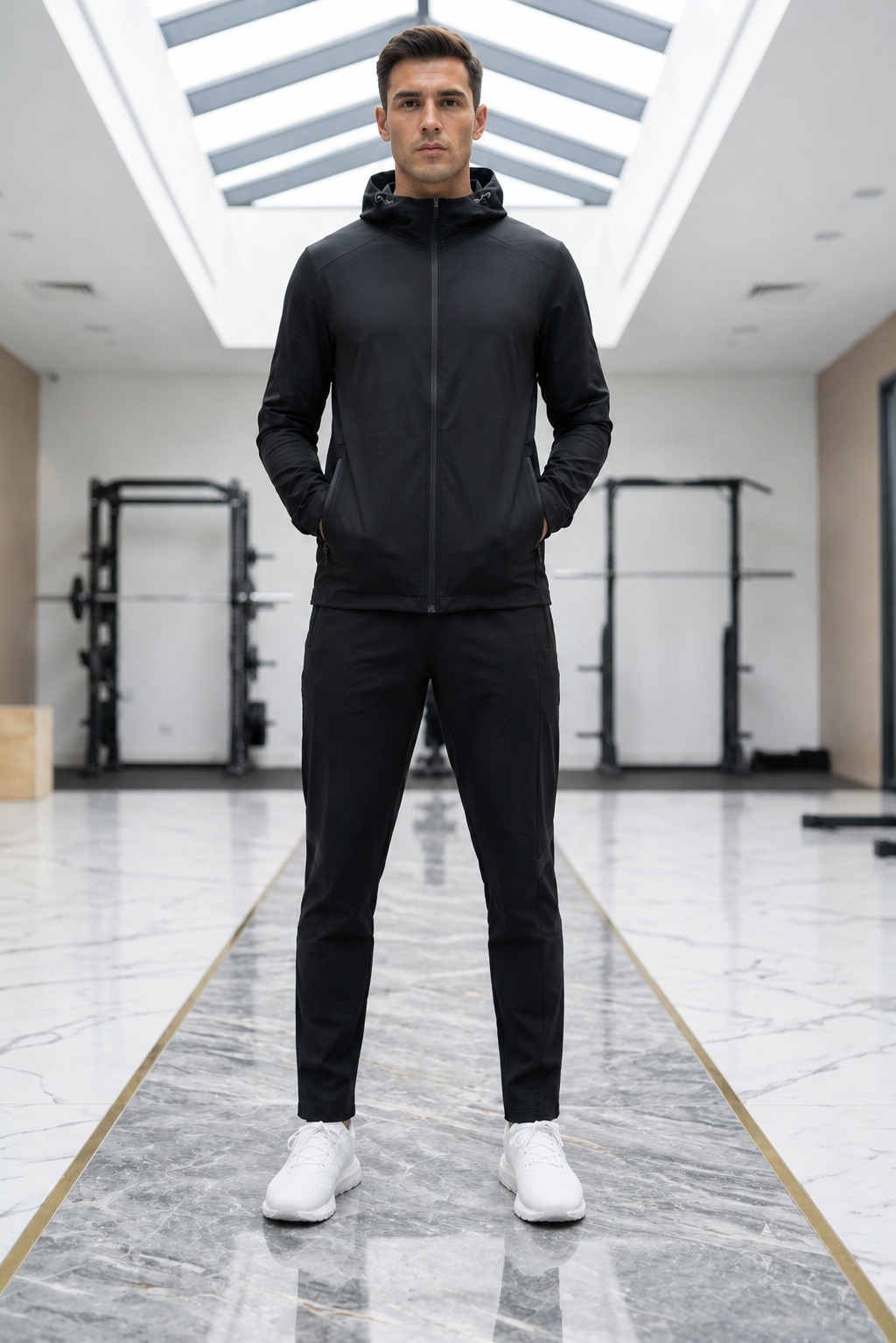 Ensemble sport homme noir premium