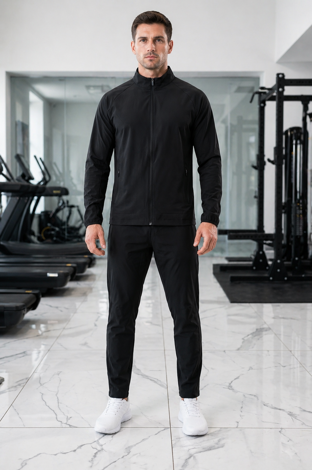 Ensemble sport homme noir minimaliste