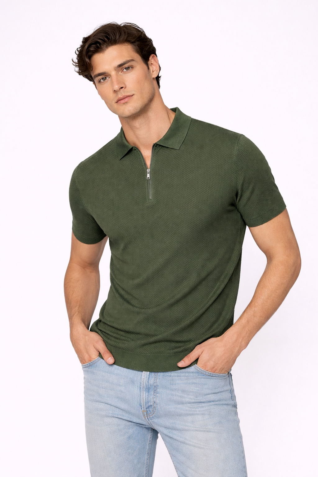 Polo homme manches courtes Vert
