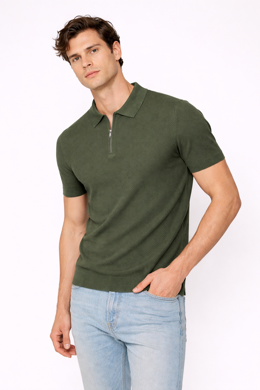 Polo homme manches courtes Vert