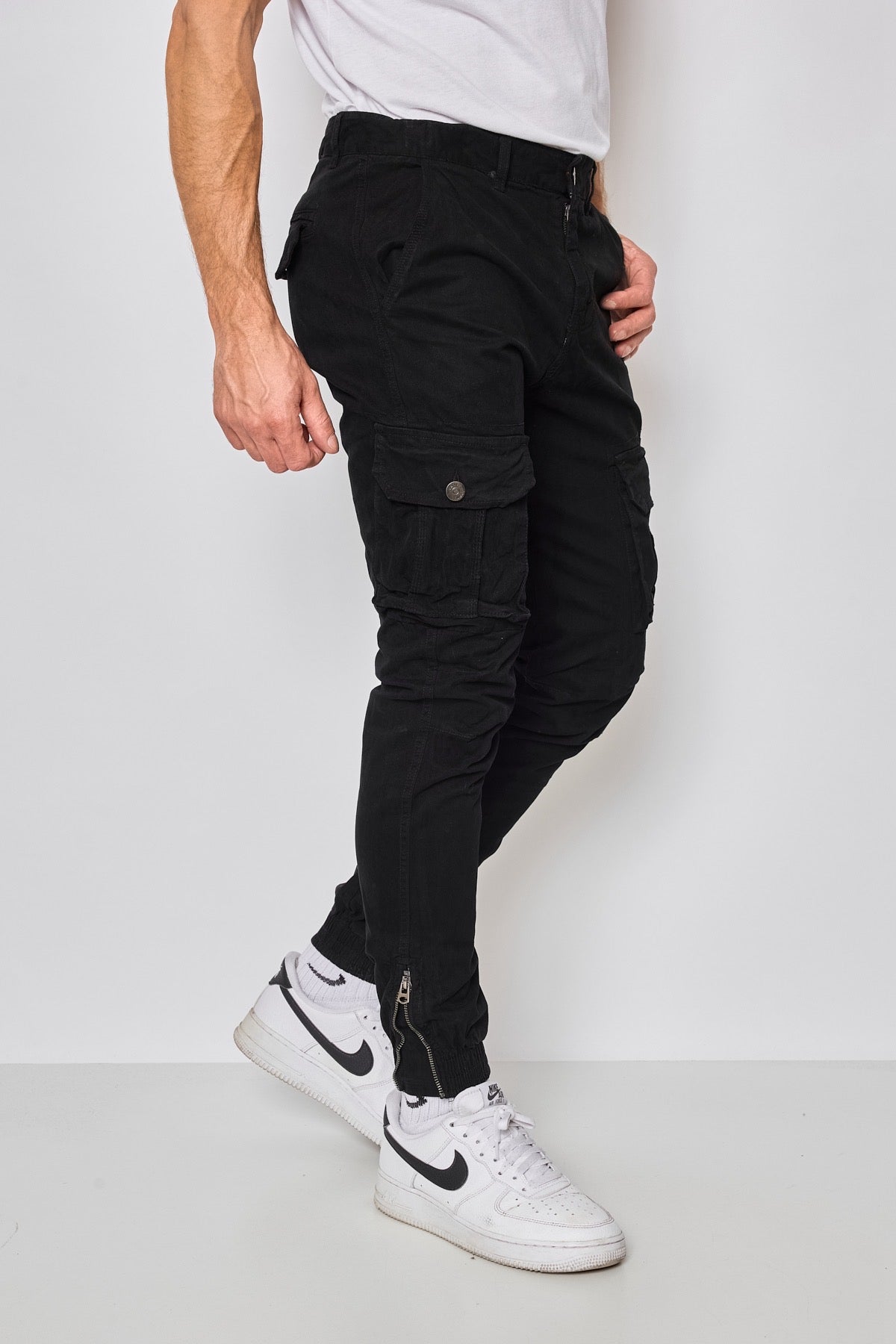 pantalon cargo noir