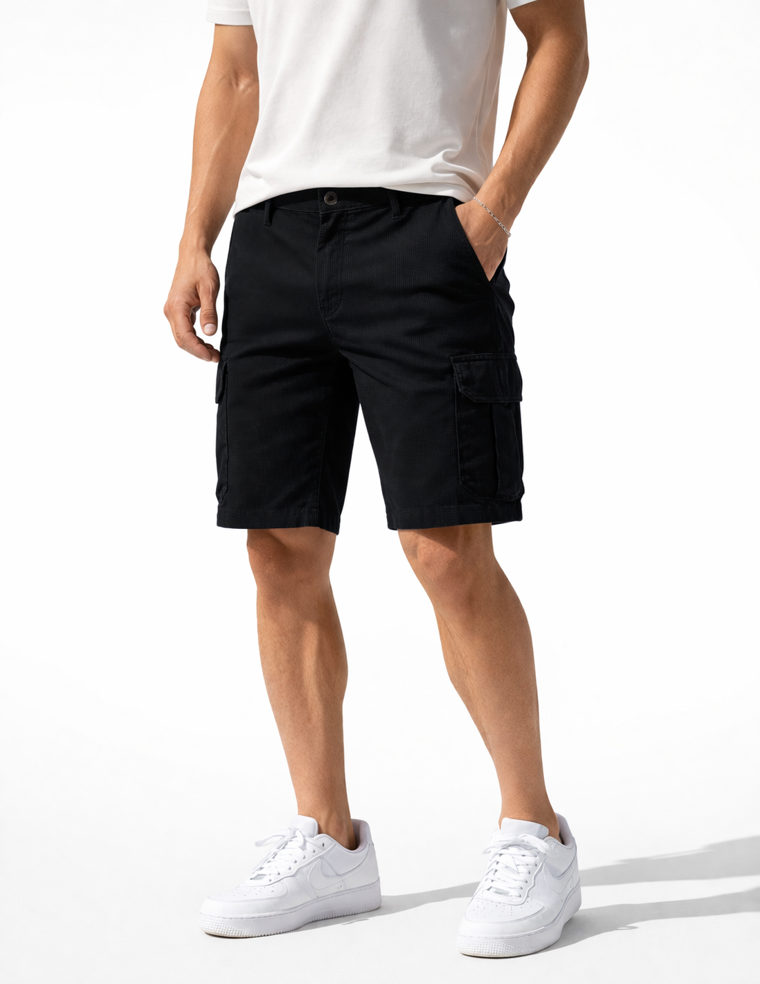 Bermudas Cargo Homme Noir
