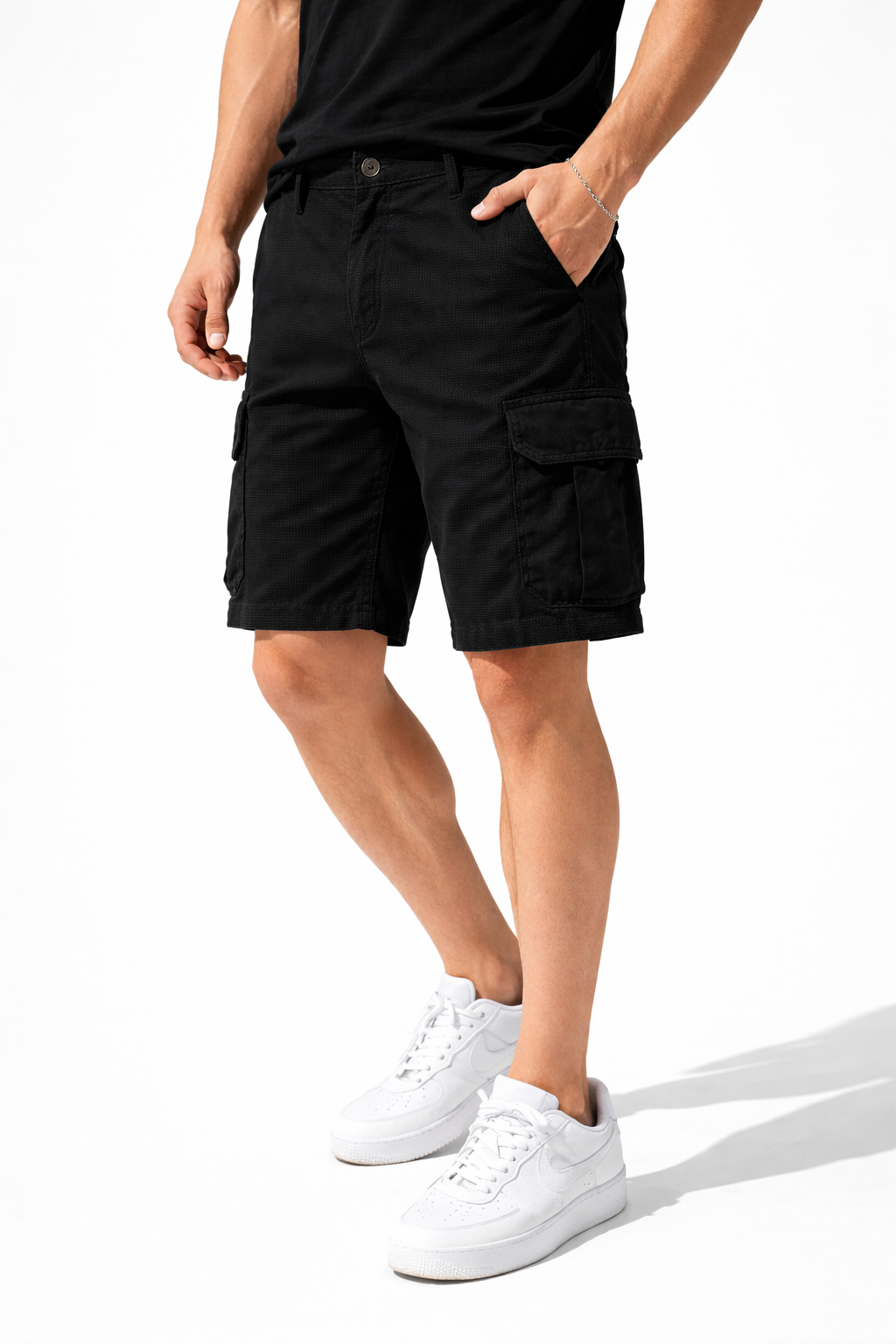 Bermudas Cargo Homme Noir