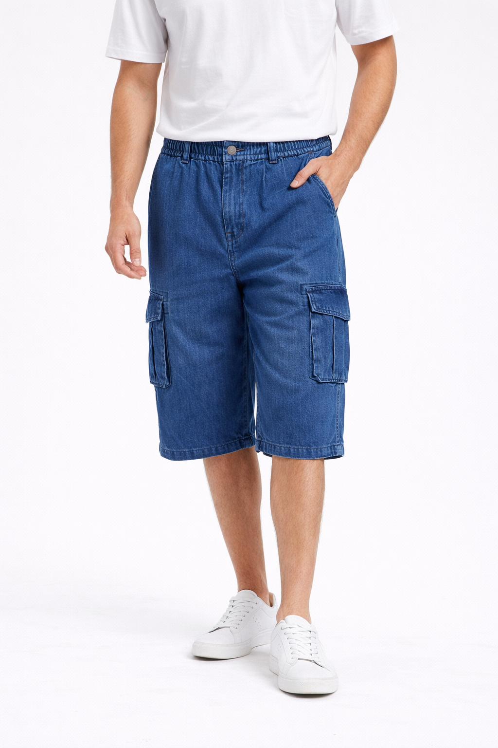 Bermudas Denim Homme Bleu