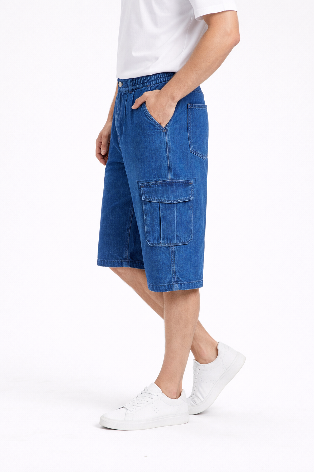 Bermudas Denim Homme Bleu