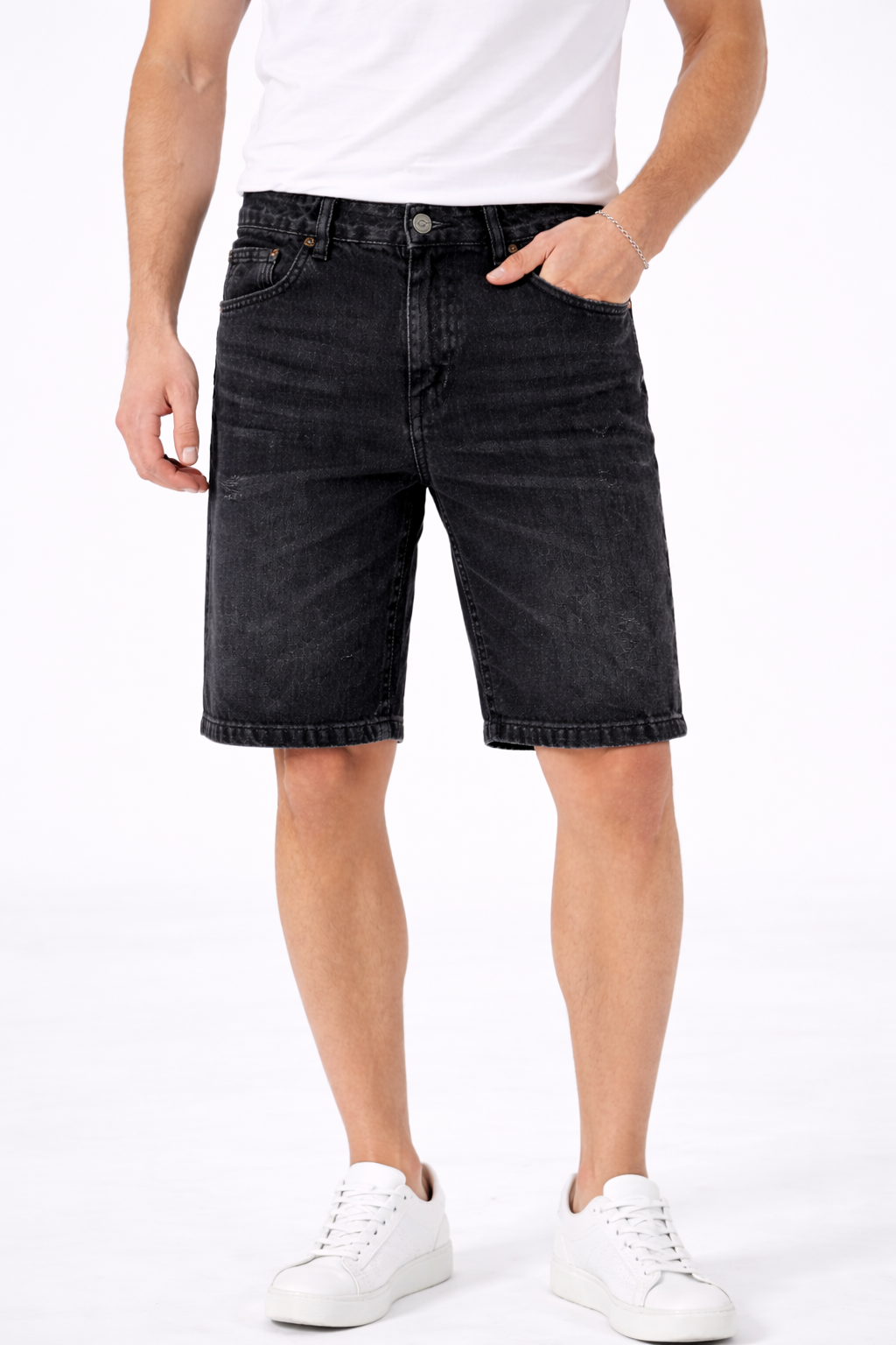 Bermudas Jean Homme Noir